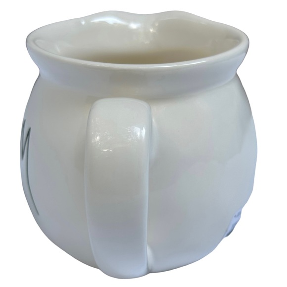 Rae Dunn CREAM Creamer Pitcher White Black Large Letters Dimples NWT 2017 OG - Picture 4 of 11